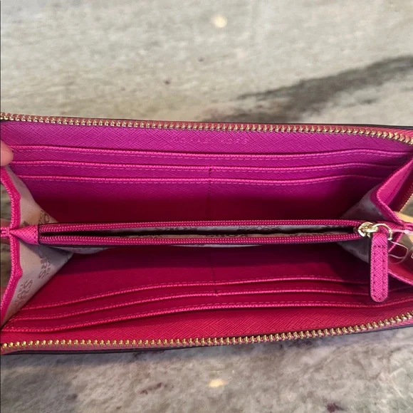 Michael Kors Raspberry Leather Wallet - Picture 4 of 6